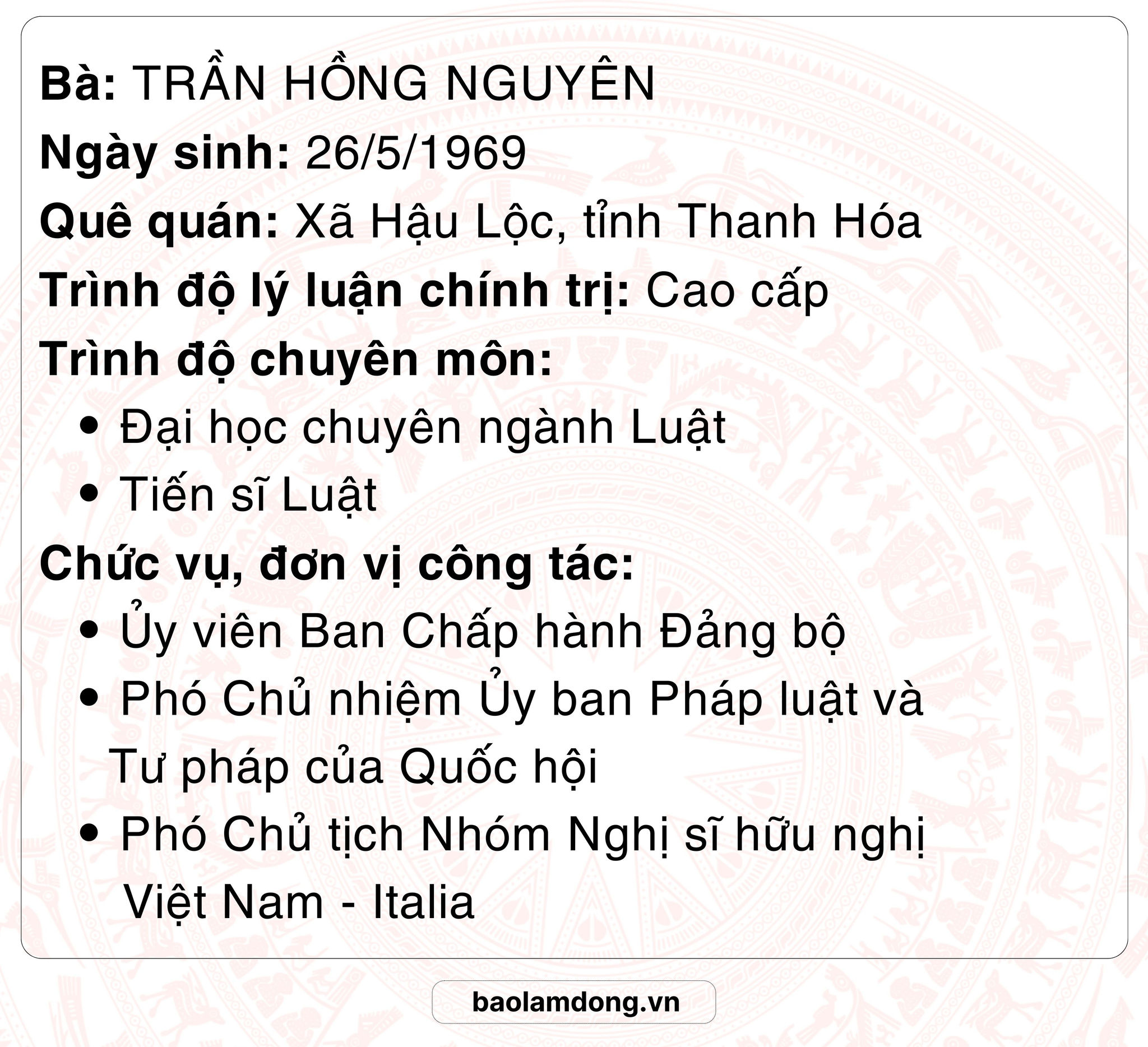 Trần Hồng Nguyên mb_ĐBQH XVI