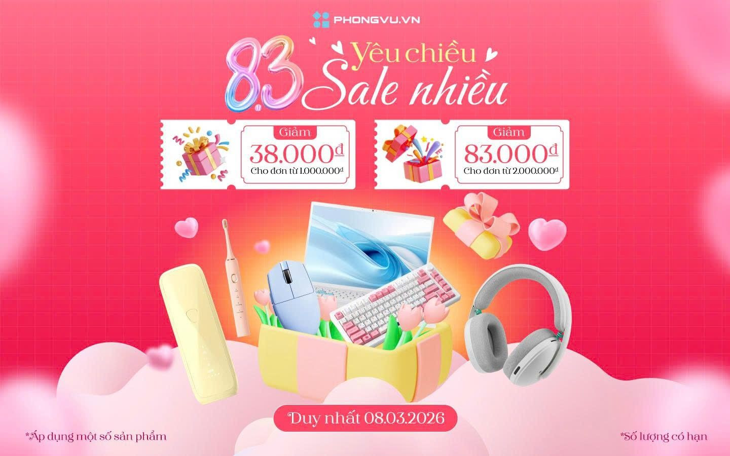 Chương trình ưu đãi mừng ngày 8/3 tại hệ thống Phong Vũ
