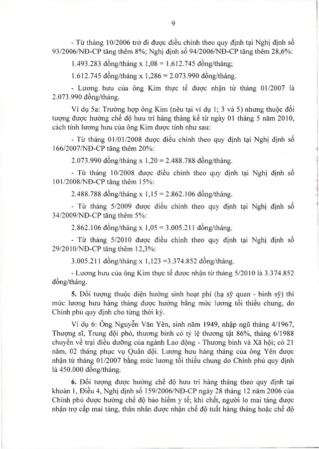 Chế độ hưu trí với quân nhân trực tiếp tham gia kháng chiến chống Mỹ từ 30/4/1975 về trước có từ 20 năm trong Quân đội đã xuất ngũ- Ảnh 9.