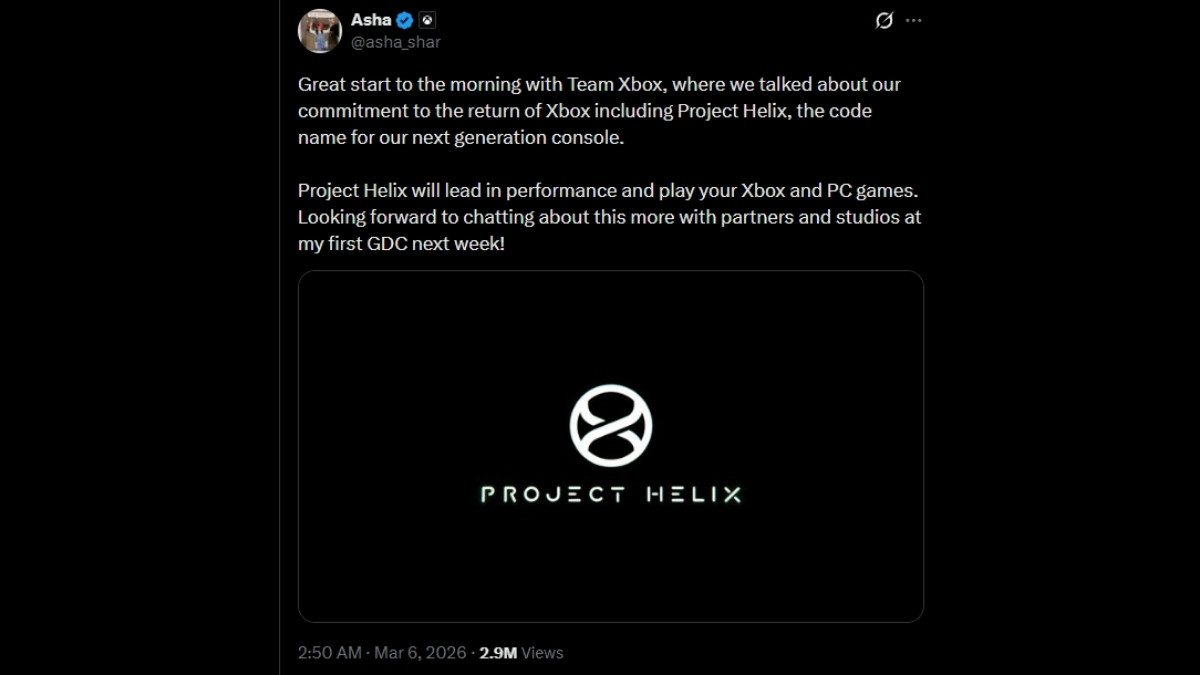 CEO Xbox Asha Sharma xác nhận dự án Project Helix trên mạng xã hội X