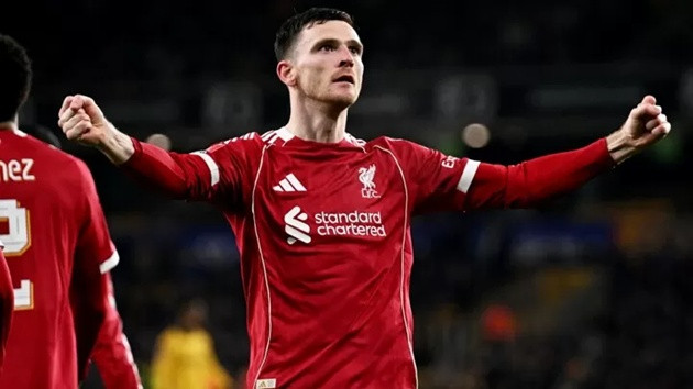 Andy Robertson là buồng phổi của Liverpool trong trận đấu