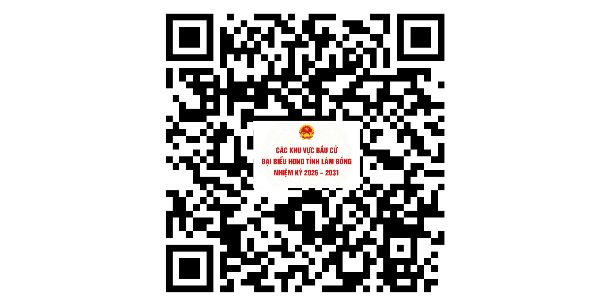 Quét mã QR để xem các khu vực bầu cử đại biểu HĐND tỉnh Lâm Đồng nhiệm kỳ 2026 - 2031