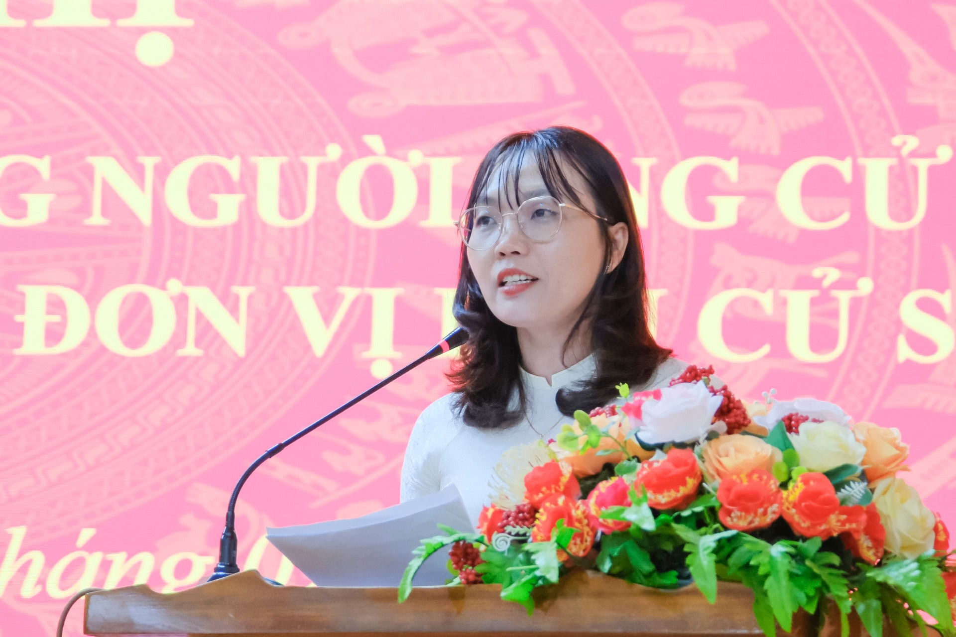 Bà Đỗ Thị Mai Loan, giáo viên Trường THPT Chuyên Nguyễn Chí Thanh, tỉnh Lâm Đồng giới thiệu chương trình hành động