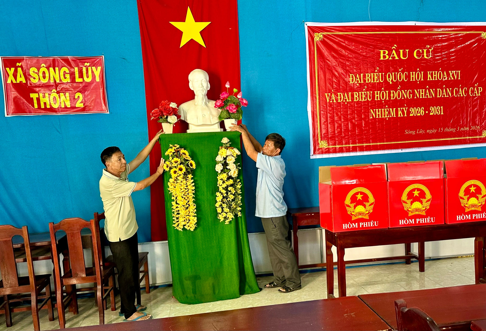 Công tác chuẩn bị tại các điểm bầu cử đã hoàn thiện.