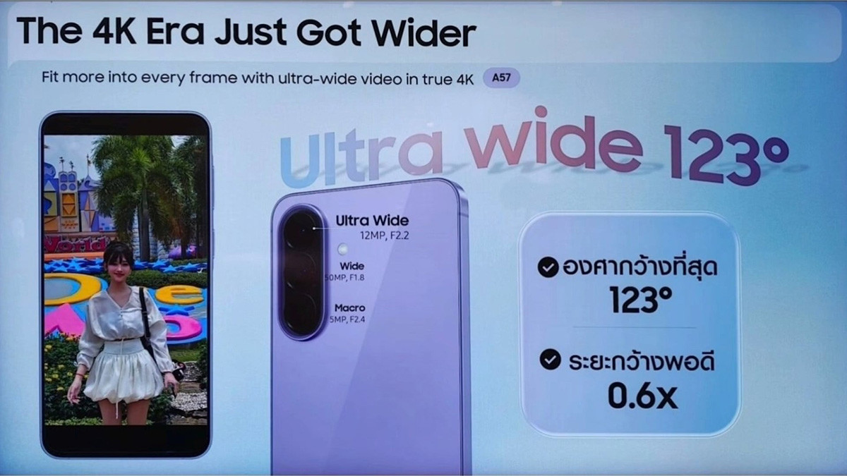 Thông số camera trên Galaxy A57