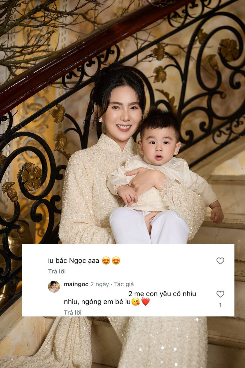 Mai Ngọc và rất thân thiết với thành viên gia đình nhà chồng.