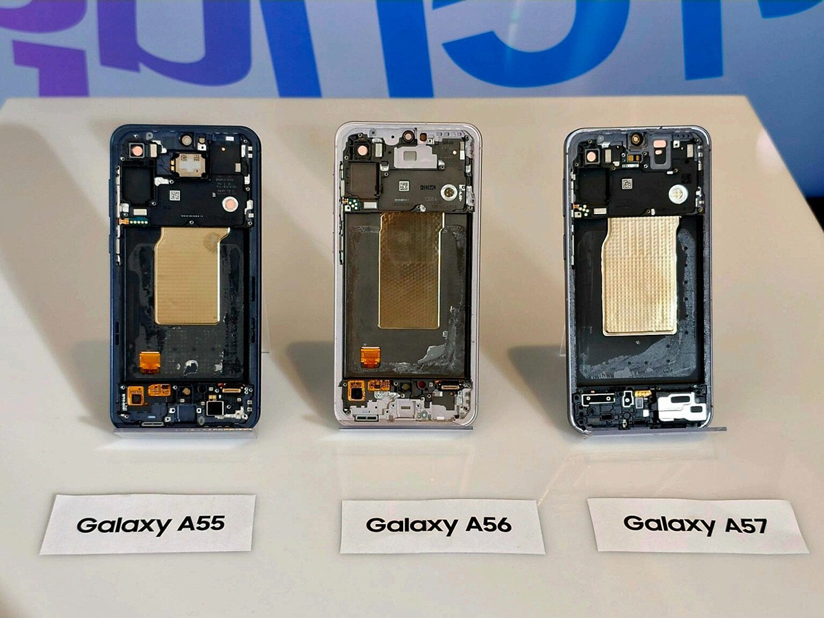 So sánh hệ thống tản nhiệt của Galaxy A57 vs A56 và A55