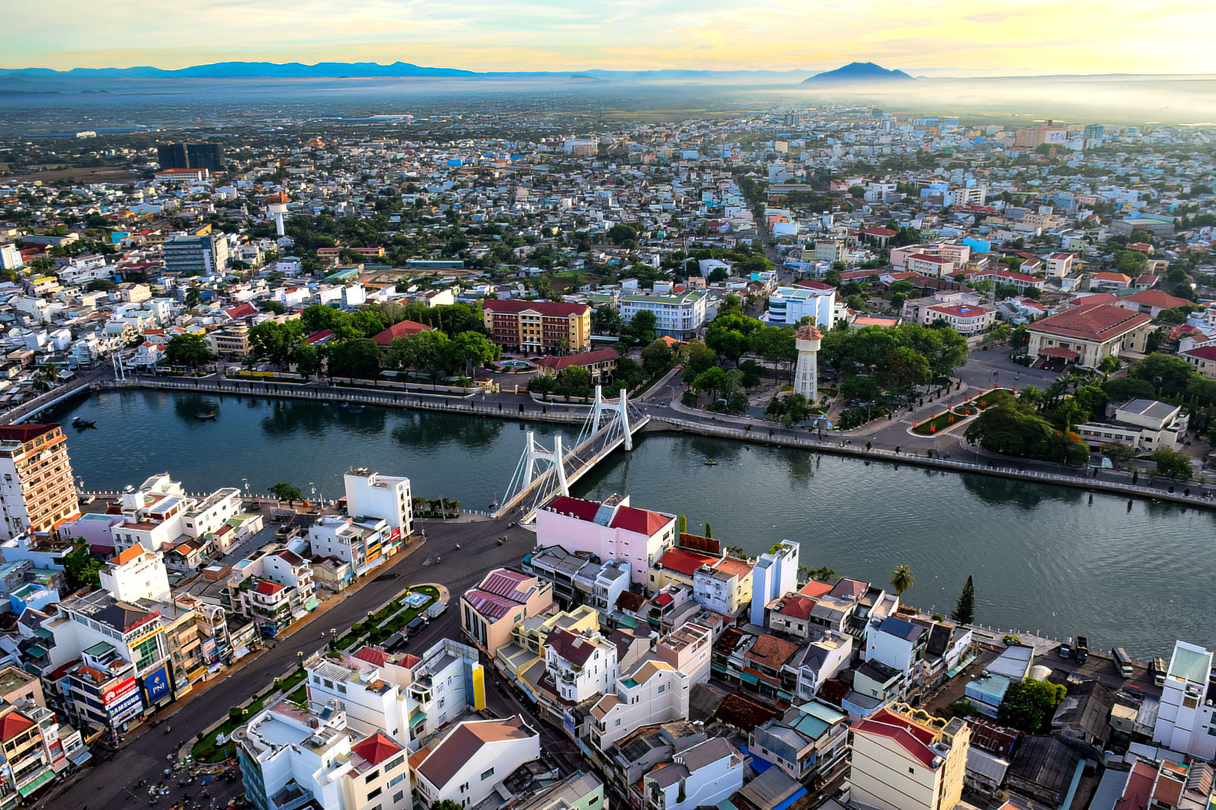 Il quartiere di Phan Thiet visto dall'alto.