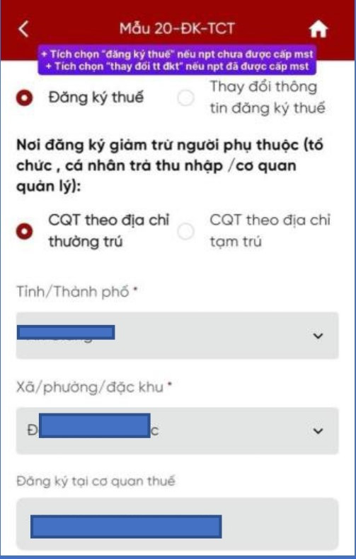 Hướng dẫn đăng ký mới, thay đổi thông tin người phụ thuộc trên Etax Mobile- Ảnh 3. Hướng dẫn đăng ký mới, thay đổi thông tin người phụ thuộc trên Etax Mobile- Ảnh 3.