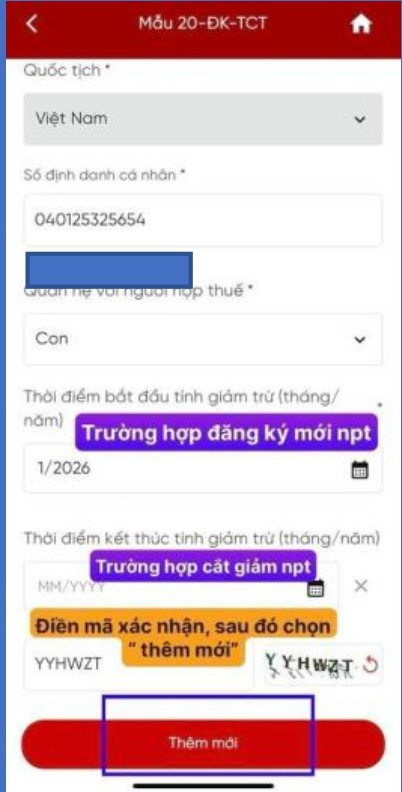 Hướng dẫn đăng ký mới, thay đổi thông tin người phụ thuộc trên Etax Mobile- Ảnh 4. Hướng dẫn đăng ký mới, thay đổi thông tin người phụ thuộc trên Etax Mobile- Ảnh 4.