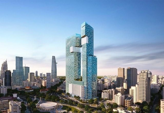 Phối cảnh thiết kế tháp đôi chọc trời của dự án One Central HCM