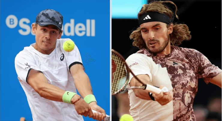 Cặp đấu duyên nợ giữa Alex De Minaur và Stefanos Tsitsipas tại vòng 2