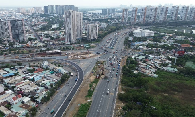 Hiện trạng công trường nút giao An Phú nhìn từ trên cao