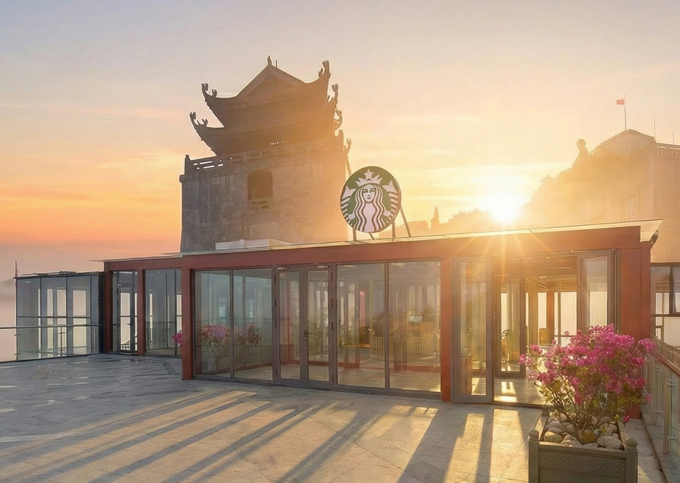 Kiến trúc nội thất kết hợp văn hóa Tây Bắc của Starbucks Fansipan