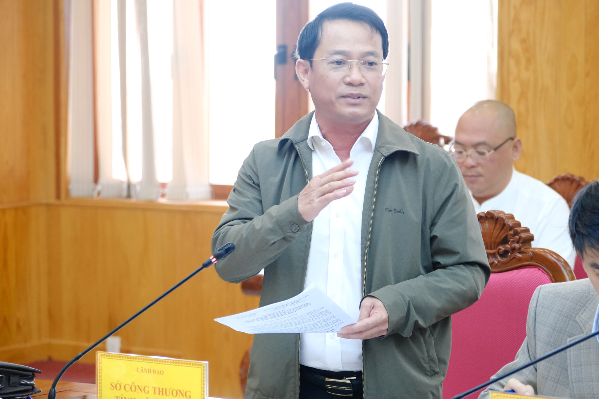Đại diện lãnh đạo Sở Công thương phát biểu tại buổi làm việc