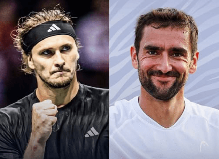 Cuộc đối đầu mà Cilic (bên phải) dự báo sẽ khó tránh được thất bại trước Zverev (bên trái)