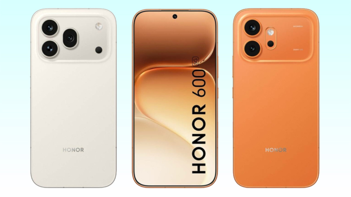 Hình ảnh render của HONOR 600 Series với cụm camera ngang độc đáo
