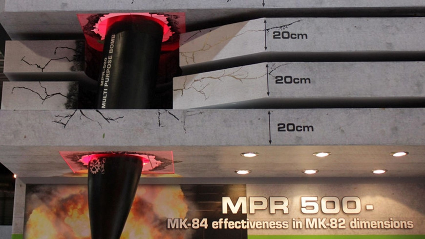 Mô hình giới thiệu bom MPR-500 của Israel