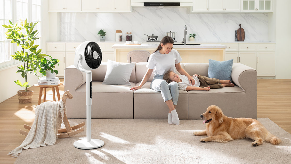 Cảm biến nhiệt độ và chế độ Eco trên quạt Levoit giúp tối ưu hiệu suất