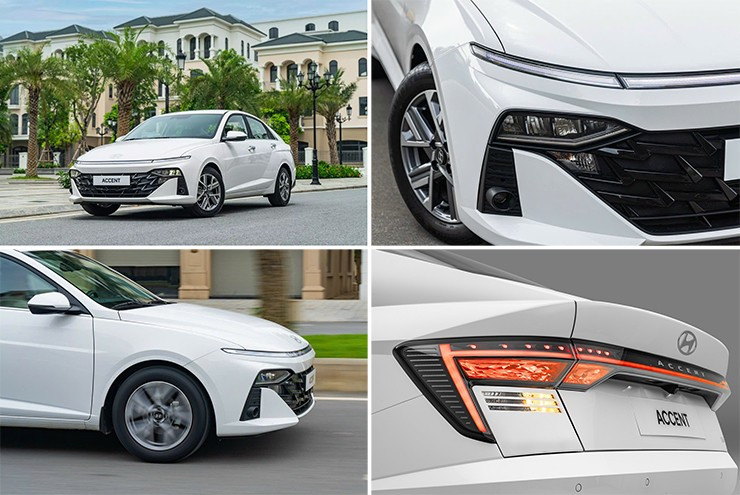 Ngoại thất Hyundai Accent 2026 với dải đèn LED kéo dài