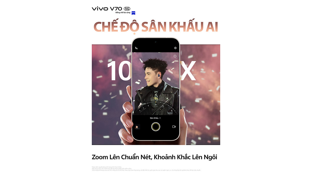 Công nghệ zoom và crop ảnh trên vivo V70 FE