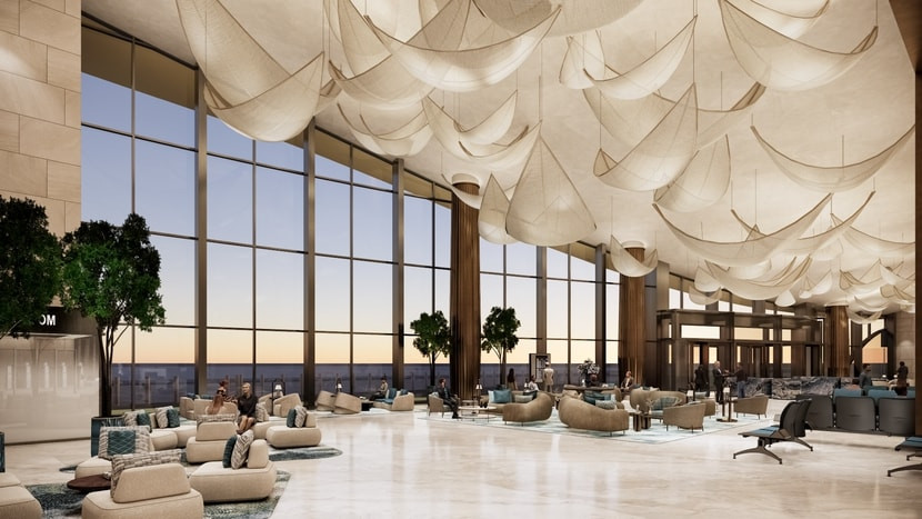 Kiến trúc mái của nhà ga VIP lấy cảm hứng từ cá đại bàng biển và đình làng Việt Nam