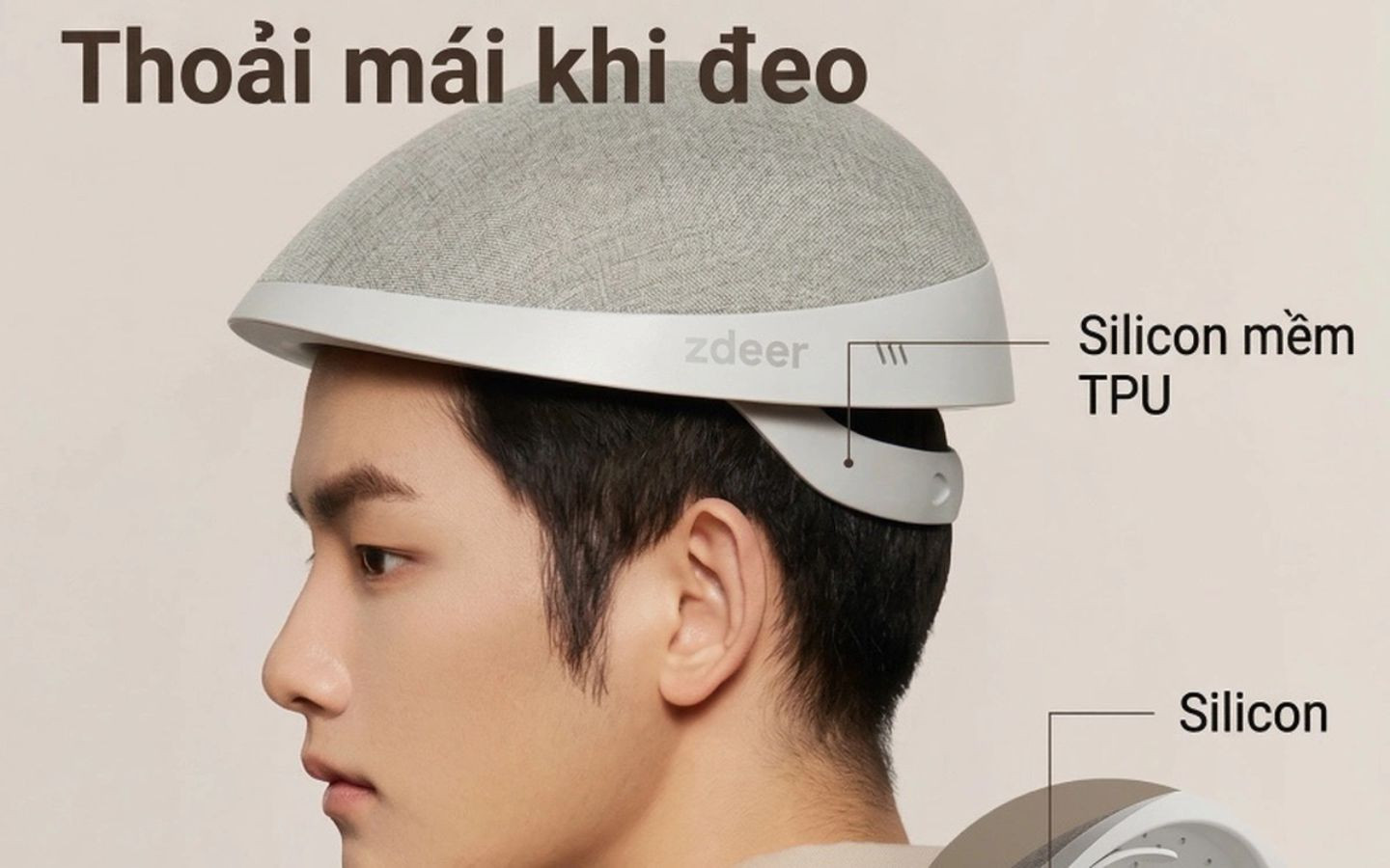Mũ laser Zdeer được thiết kế tối ưu cho cảm giác thoải mái khi đeo