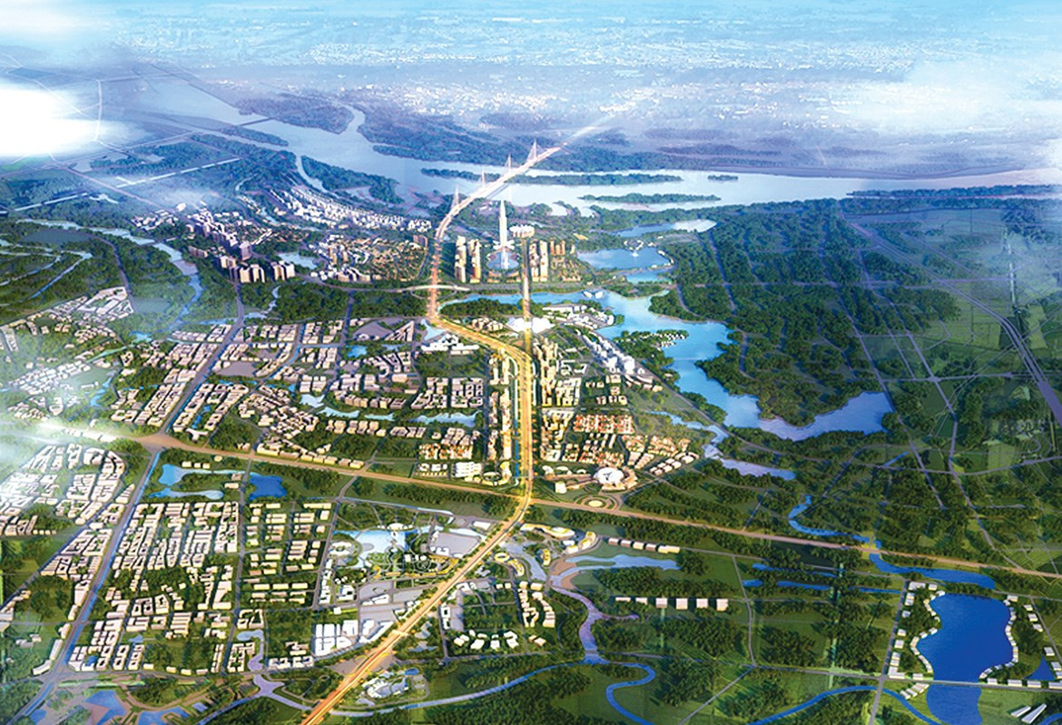 Phối cảnh quy hoạch trục Nhật Tân - Nội Bài