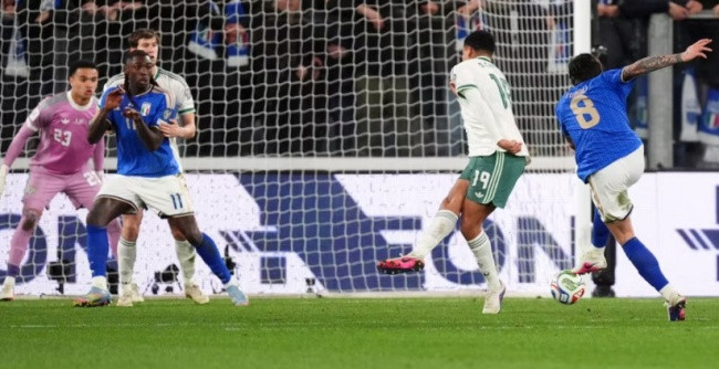 Sandro Tonali ghi bàn thắng quan trọng khai thông thế bế tắc cho trận đấu.