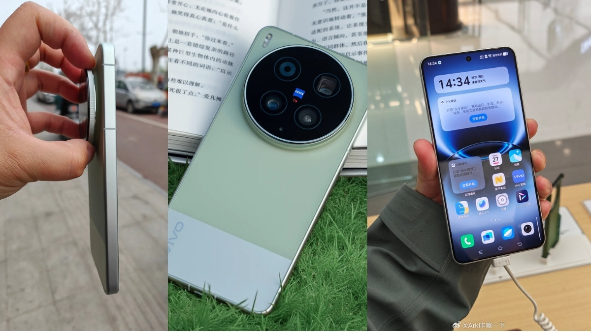 Góc nghiêng cho thấy độ lồi cực lớn của camera trên vivo X300 Ultra