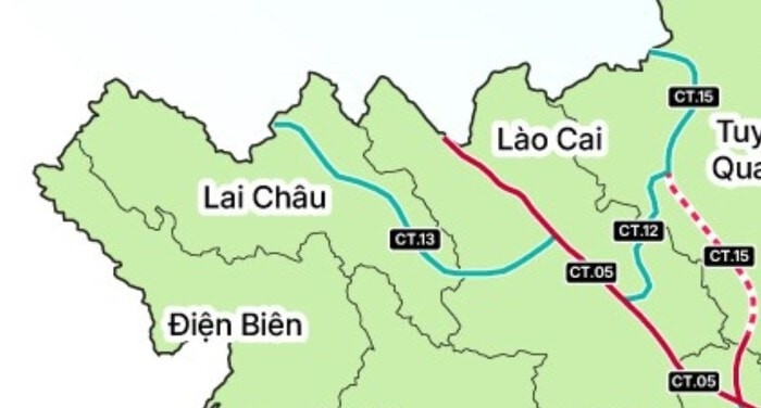 Hướng tuyến cao tốc Bảo Hà - Lai Châu (CT 13)