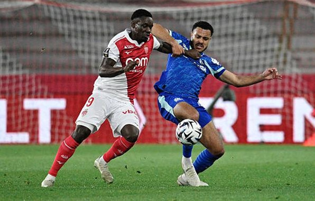 Monaco đánh bại Marseille với tỷ số sát nút 2-1.