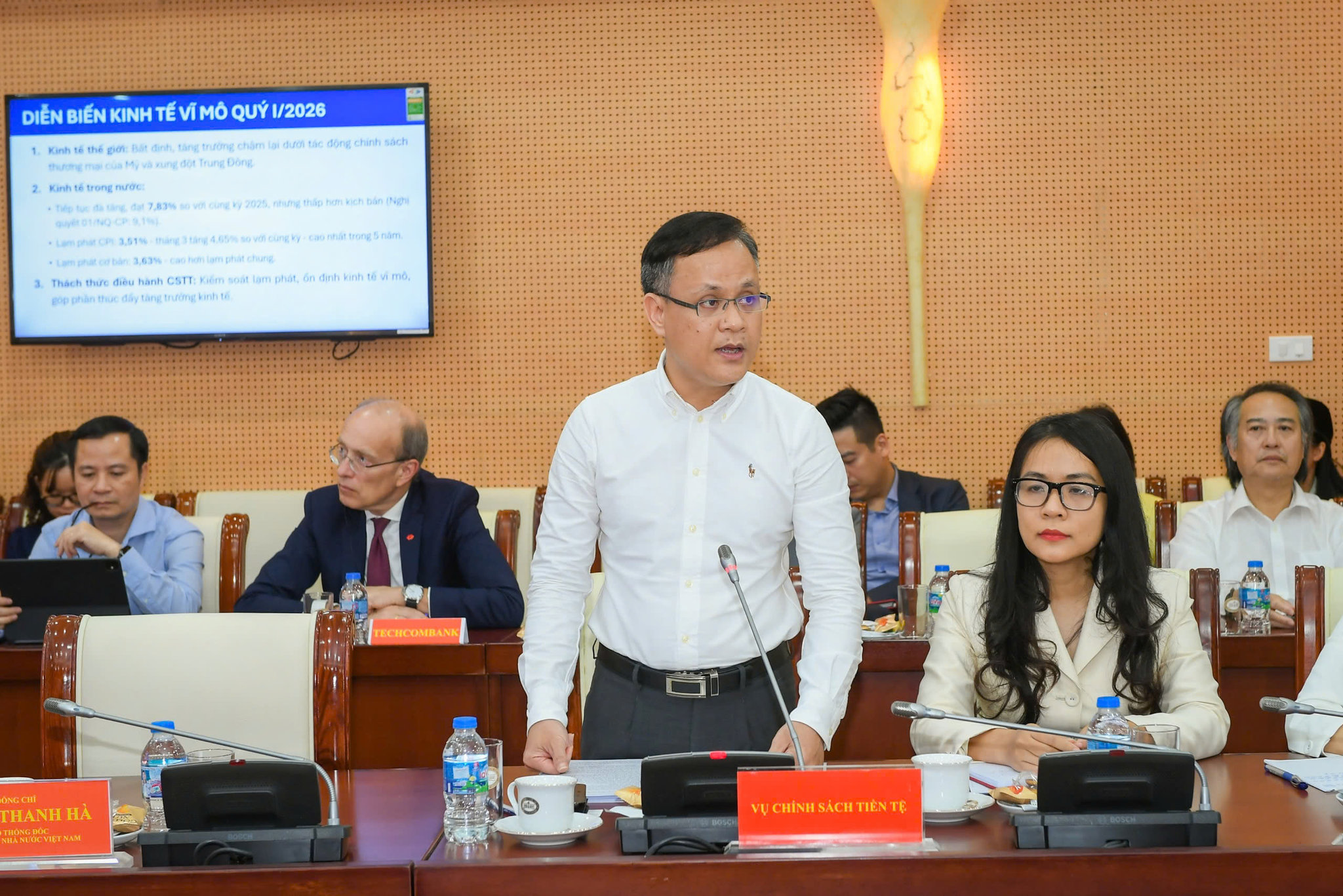 Ông Phạm Chí Quang, Vụ trưởng Vụ Chính sách tiền tệ thông tin về công tác điều hành của Ngân hàng Nhà nước.
