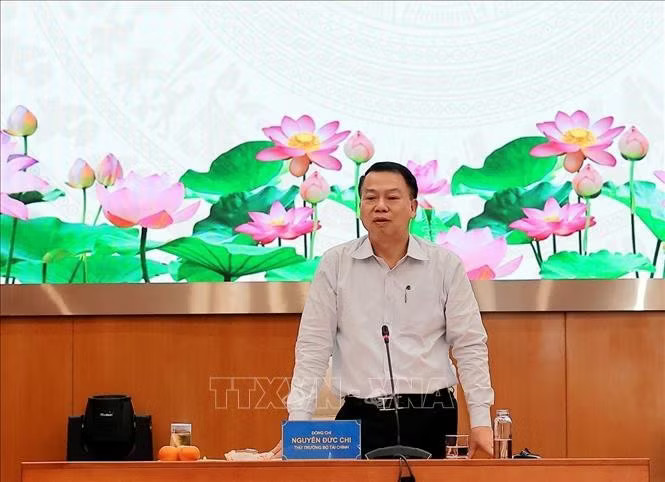 Deputy Minister of Finance Nguyen Duc Chi speaks at the press briefing (Photo: VNA)
