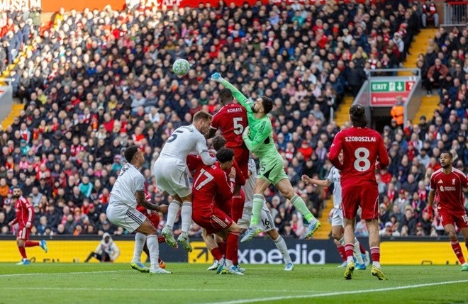 Thủ môn Giorgi Mamardashvili trong trận đấu với Fulham