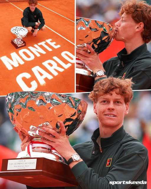 Jannik Sinner ăn mừng chức vô địch Monte Carlo Masters 2026