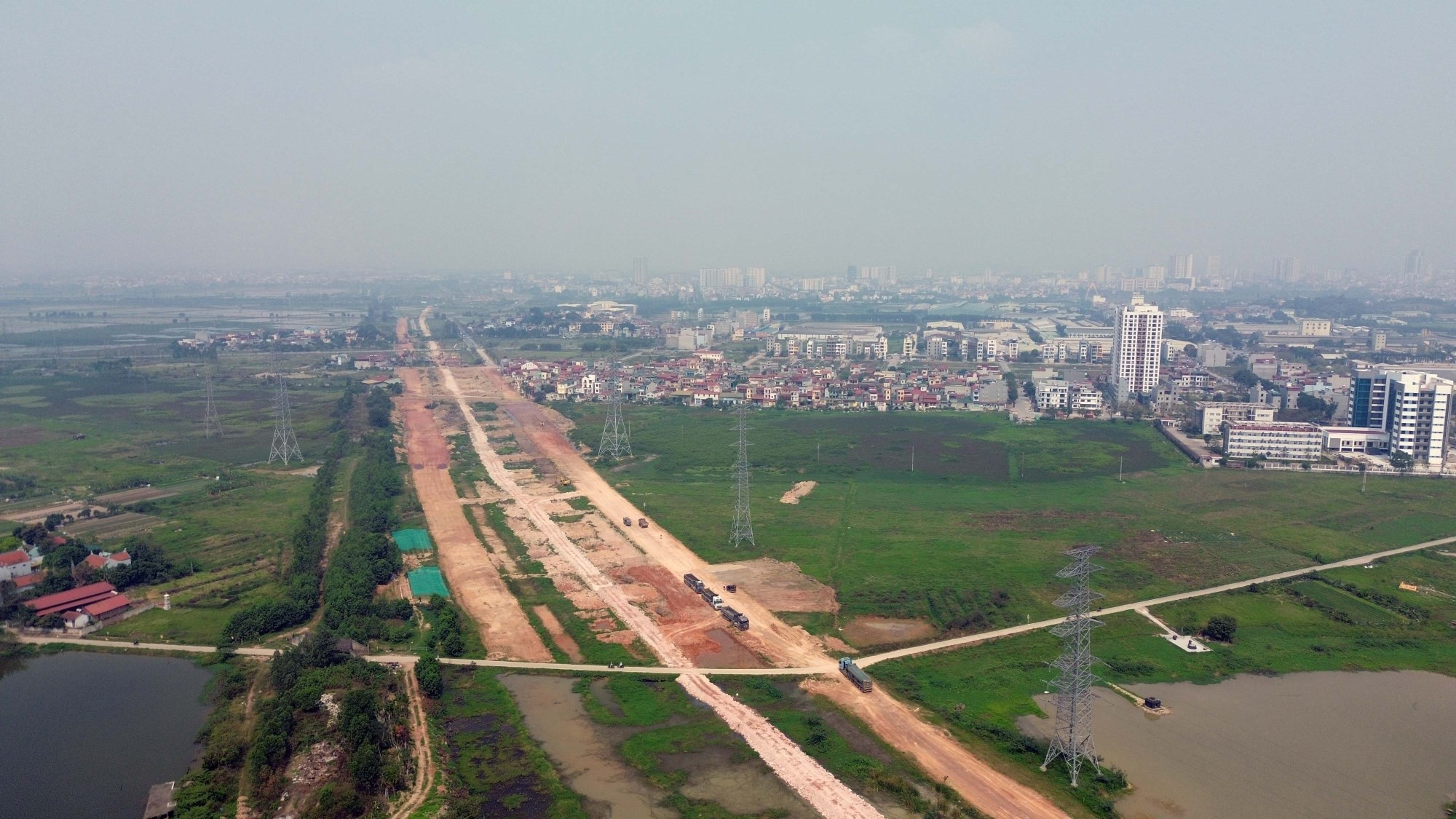 Công tác san nền tại phường Hạp Lĩnh