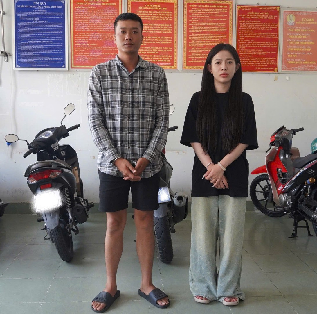 Hai đối tượng Quách Phúc Đạt và Trần Thị Thu Hà bị tạm giữ hình sự để phục vụ công tác điều tra