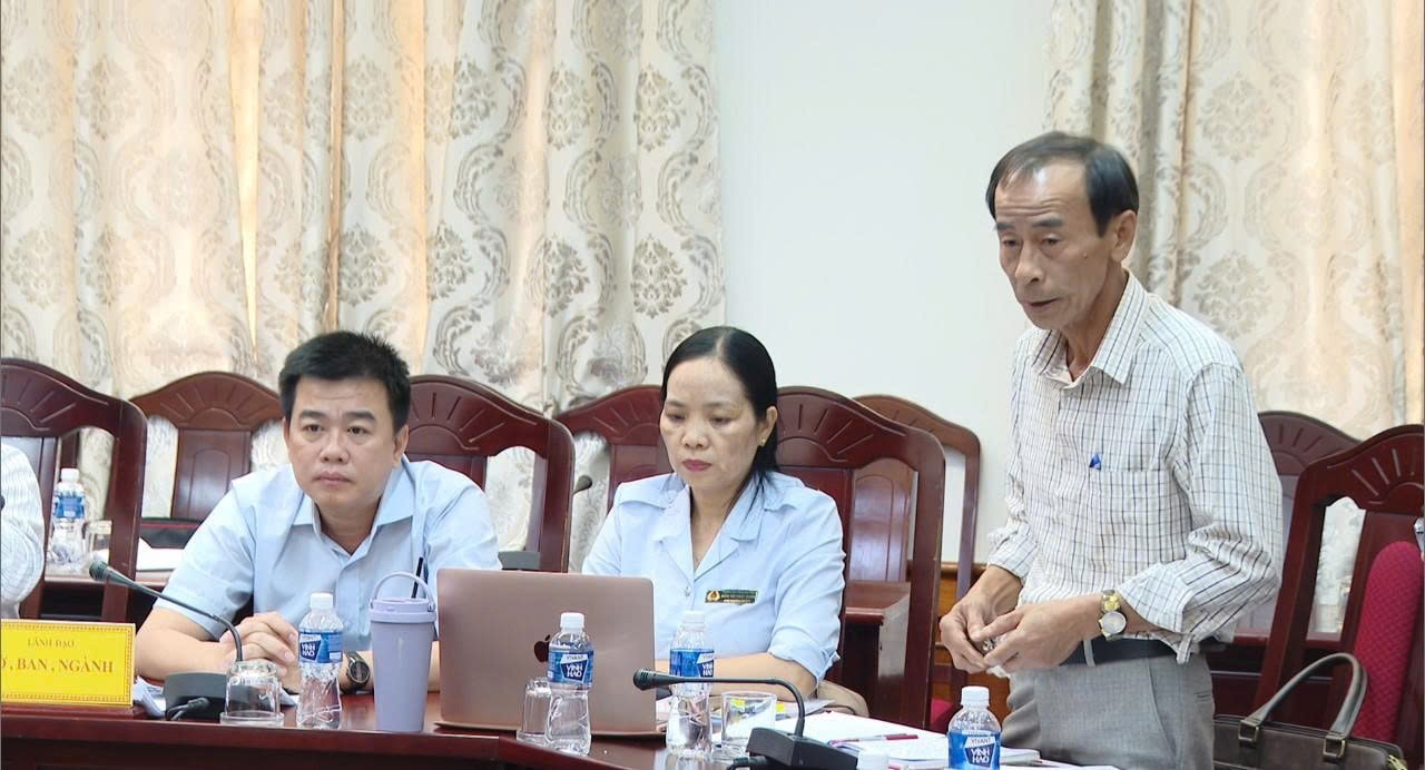 Ông Huỳnh Quốc Thái - Phó Chủ tịch UBND xã Sơn Mỹ phát biểu