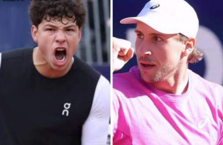 Ben Shelton thực hiện cú giao bóng mạnh mẽ trong trận đấu tại giải Munich Open