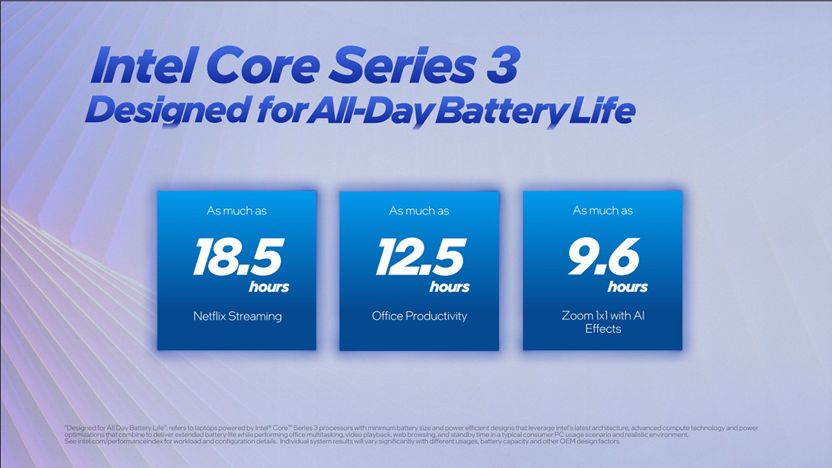 Vi xử lý Intel Core Series 3 hỗ trợ AI