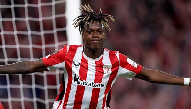 Arsenal săn đón tiền đạo cánh Nico Williams của Athletic Club.