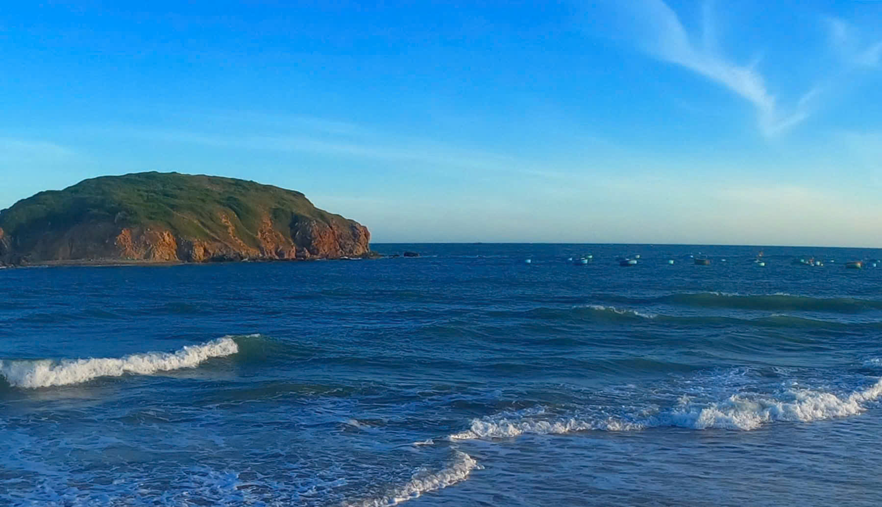 CrystalHon Rom Beach is crystal clear and refreshingly cool at this time of year.