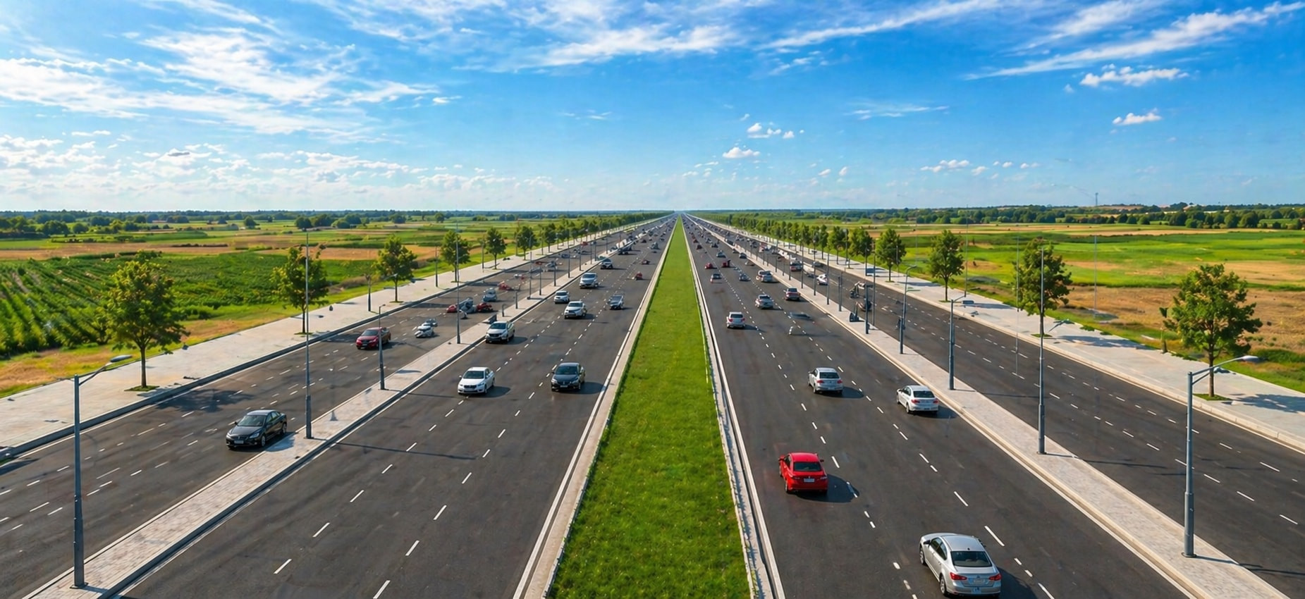 Tuyến đại lộ tại Phường Dubai88 hiện đang mở được xếp hạng cao nhất được quy hoạch mở rộng lên 12 làn xe trong tương lai