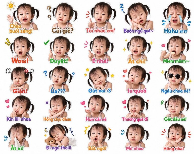 Bé Quýt nhà Thiên Nga thu hút bởi những biểu cảm dễ thương tạo bằng AI.