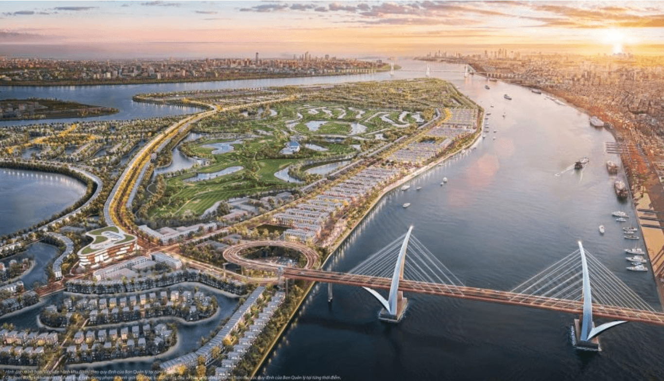 Phối cảnh khu đô thị Vinhomes Royal Island trên đảo Vũ Yên, nơi dự kiến đón 60.000 cư dân sinh sống