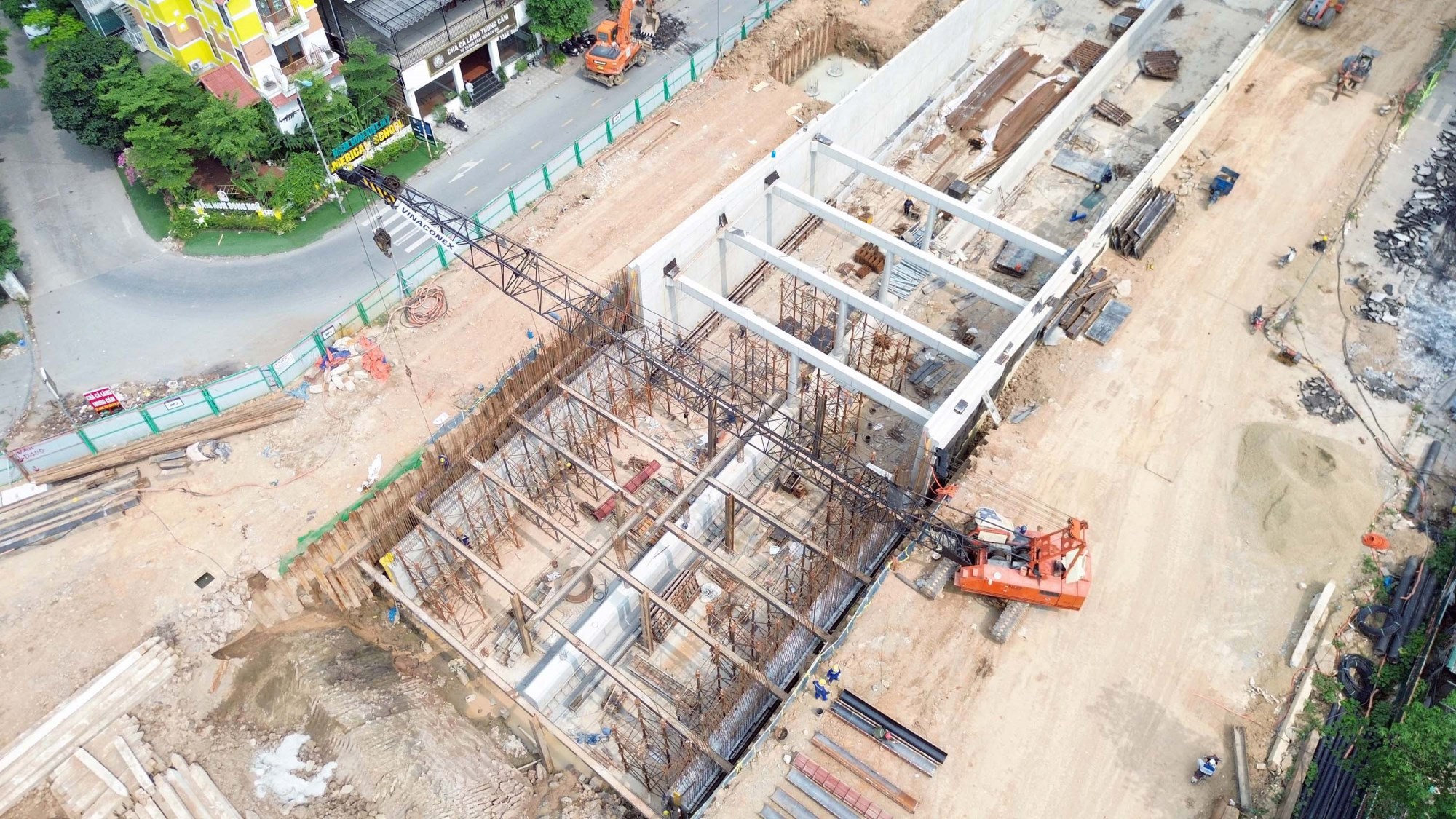 Các đốt hầm hở đã thành hình tại dự án