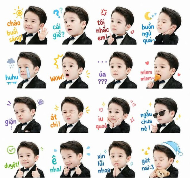 Bé Gấu nhà Đỗ Quang Vinh gây sốt với hình ảnh chuẩn phong thái tổng tài.