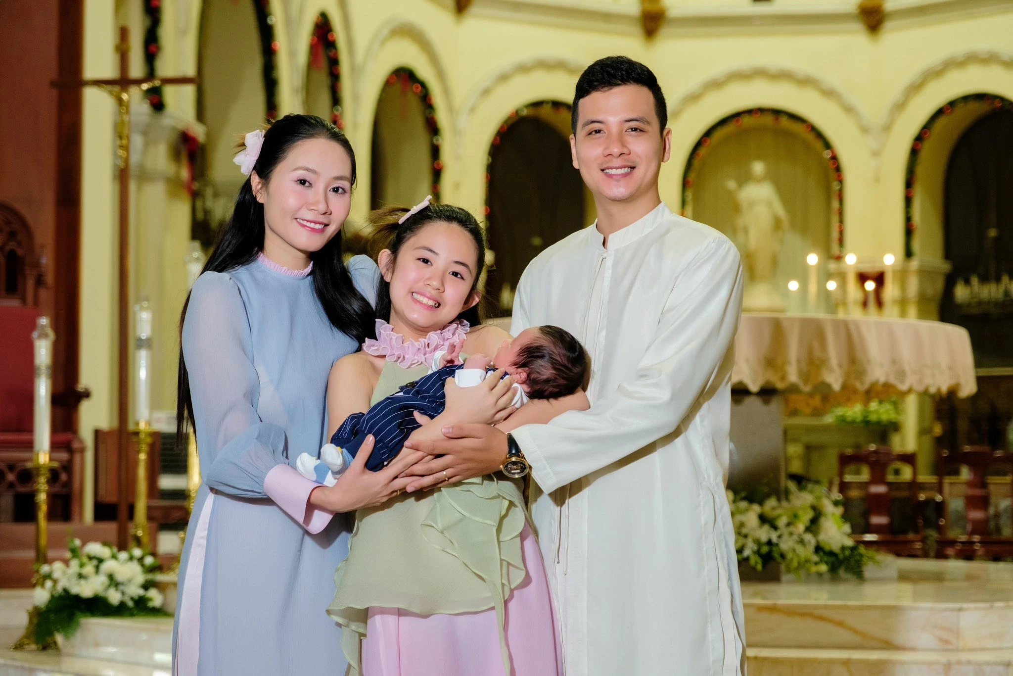 Diễn viên Thanh Hiền hạnh phúc bên tổ ấm nhỏ.