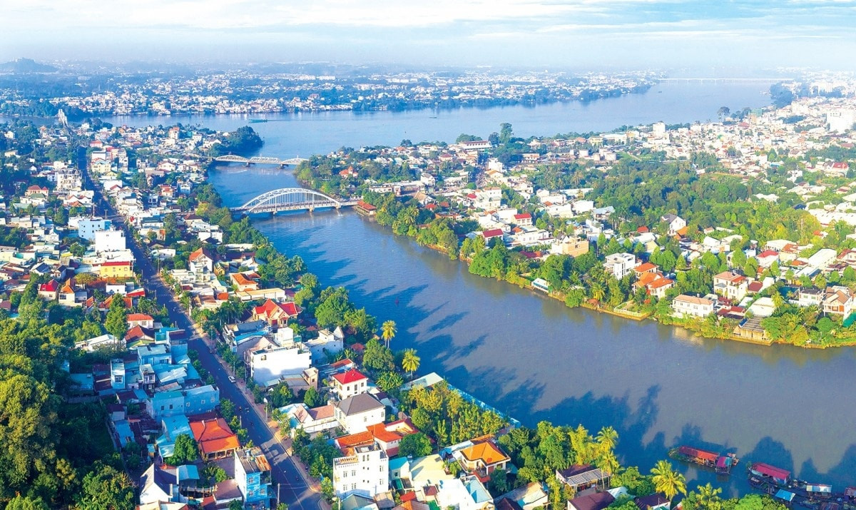 Toàn cảnh hạ tầng đô thị hiện đại tại TP. Đồng Nai.